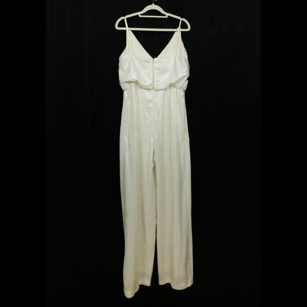 Aidan Mattox for BHLDN Ivory La Lune Sequin Wide Leg Jumpsuit - Picture 3 of 4